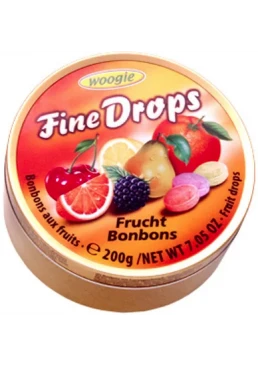 Леденцы Woogie Fine Drops Multifruit со вкусом Мультифрукт, 200 г