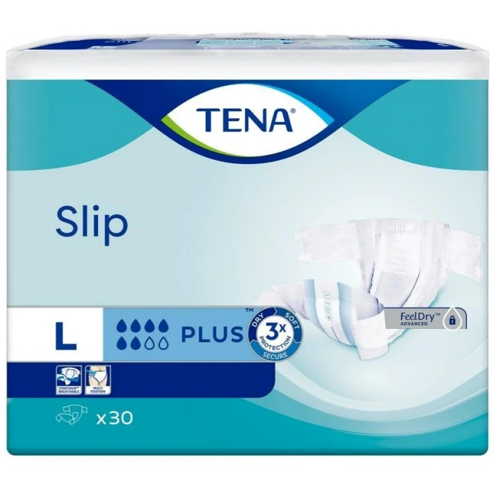 Подгузники для взрослых Tena Slip Plus размер L, 30 шт ( 92-144 см) - 