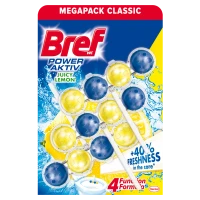 Подвесной блок для унитаза BREF Power Aktiv Лимон, 3 x 50 г