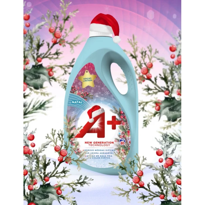 Гель для прання A+ Frosted Berries з ароматом морозних ягід Лімітована серія, 4 л (80 прань) - 