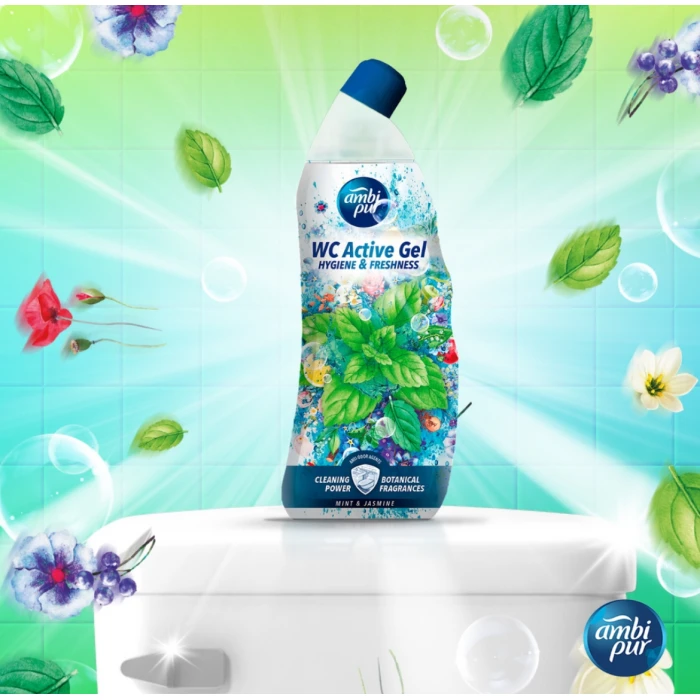 Гель для туалета Ambi Pur WC Botanical Fragrances Мята и жасмин, 750 мл - 