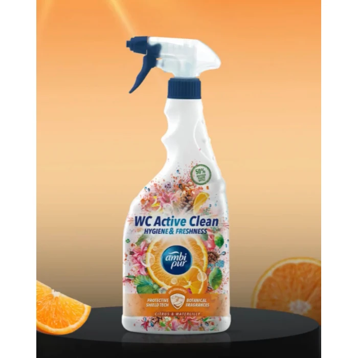 Універсальний засіб для чищення туалету і ванної кімнати Ambi Pur WC Botanical Fragrances Цитрус і водяна лілія, 750 мл - 