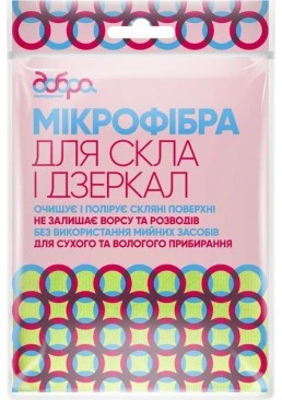 Серветка Добра Господарочка з мікрофібри для скла 30х30 см, 1 шт