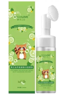 Пенка для умывания Sersanlove Cucumber со щеткой, 150 мл
