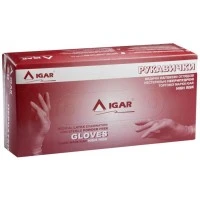 Перчатки смотровые латексные Igar High Risk Неопудренные ХL Синие, 50 шт 