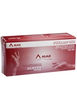 Перчатки смотровые латексные Igar High Risk Неопудренные ХL Синие, 50 шт 