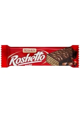 Вафлі Roshen Roshetto Dark глазуровані, 34г
