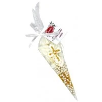 Набір кондитерських цукрових прикрас конусний “Білий з хрестиком”