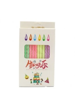 Свічки для торту "Кольоровий вогонь", 12 шт 