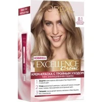 Краска для волос L'Oreal Paris Excellence оттенок 8.1 - Светло-русый пепельный, 1 шт