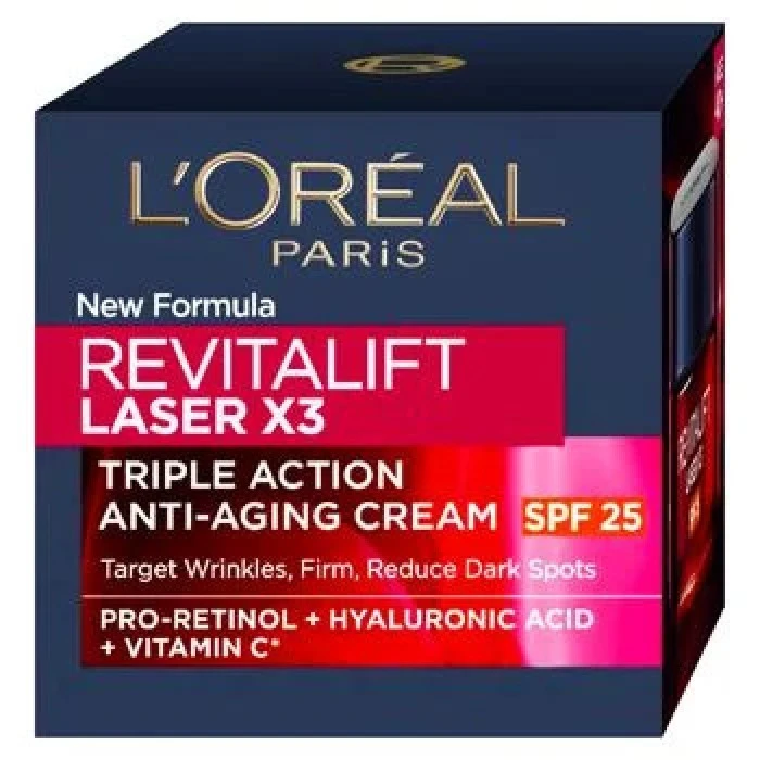 Дневной крем для лица L'Oreal Paris Revitalift Laser х3, SPF 25 регенерирующий, 50 мл - 