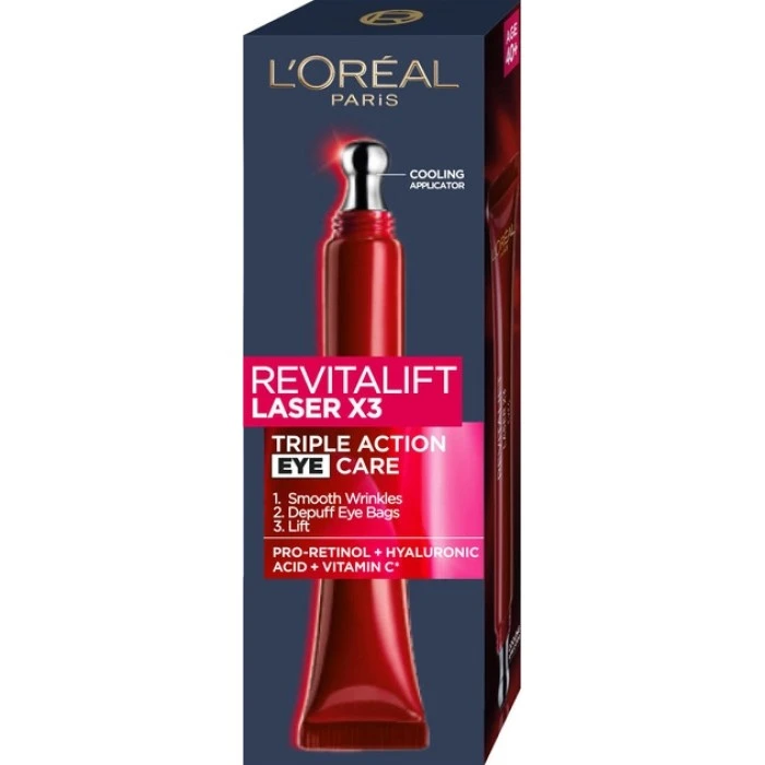 Крем L'Oreal Paris Revitalift Лазер Х3 Регенеруючий глибокий догляд шкіри навколо очей, 15 мл - 