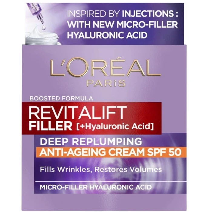 Денний крем-догляд L'Oreal Paris Revitalift Filler Х3 Антивіковий з SPF-50, 50 мл - 