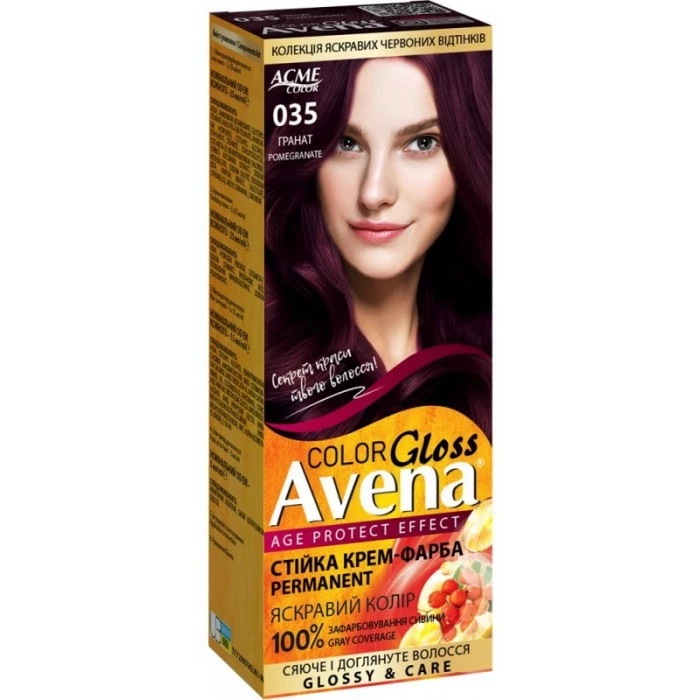 Крем-фарба Acme Avena Gloss Color №035 Гранат, 133 мл - 