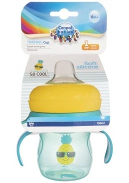 Кружка тренировочная с силиконовым носиком Canpol Babies SO COOL бирюза, 150 мл