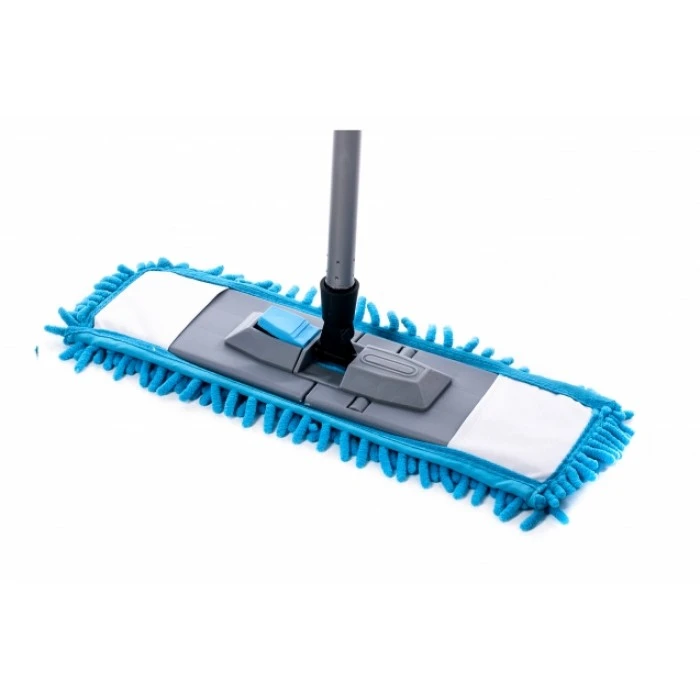 Швабра-полотер Лапша 8044  для пола с металлической ручкой (насадка 40 см), 110 см (Цвет в ассортименте) - 