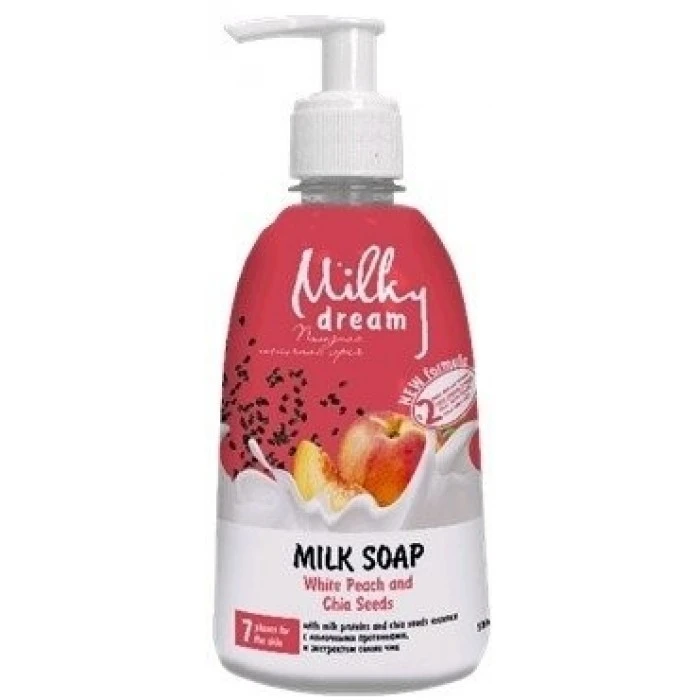 Рідке крем-мило Milky Dream Білий персик та насіння чіа, 500 мл - 