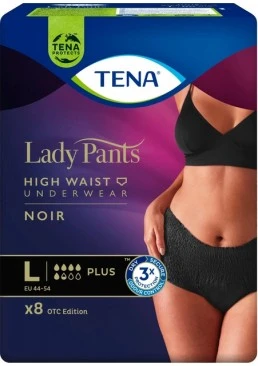 Урологічні труси Tena Lady Pants Plus розмір L Black, 8 шт