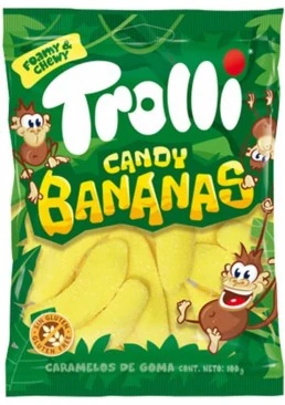 Цукерки жувальні Trolli Банани, 100 г