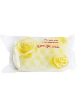 Губка банная Freshness жёлтая, 1 шт