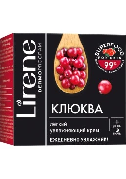 Крем для лица Lirene Superfood Увлажняющий с Клюквой, 50 мл