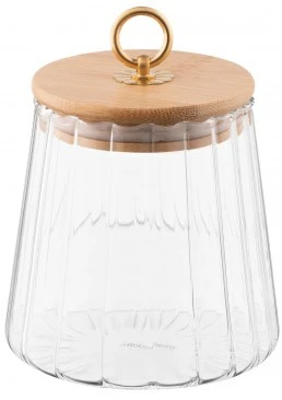 Банка для зберігання ARDESTO Fresh Vintage, скло, бамбук AR1365BV, 650 мл