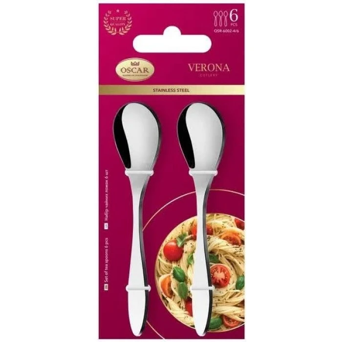 Набор чайных ложек Oscar Verona (OSR-6002-4/6), 6 шт - 