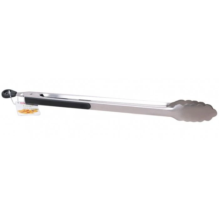 Щипцы кухонные Kamille из нержавеющей стали с силиконовыми вставками, 30.5 см - 