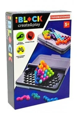 Головоломка iBlock Create & Play 12 деталей, 9.8х14.5х3 см