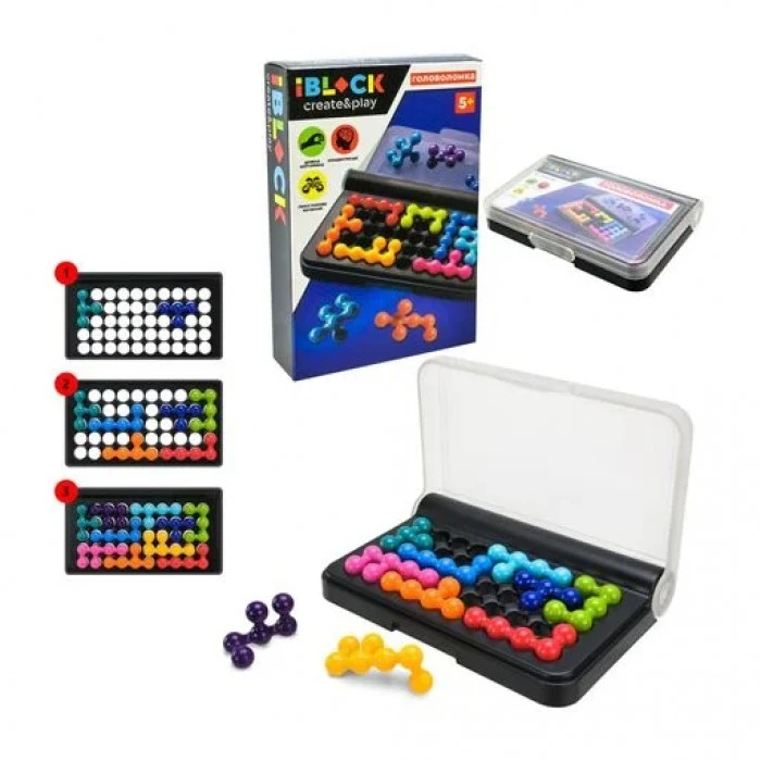 Головоломка iBlock Create & Play 10 деталей, 9.8х14.5х3 см - 