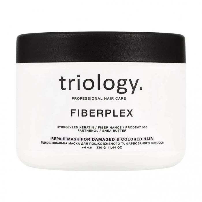 Відновлювальна маска triology. Fiberplex для пошкодженого та фарбованого волосся, 330 г - 
