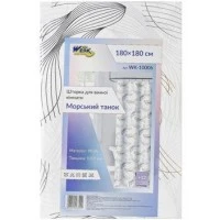 Шторка для ванної Werk WK-10006 "Морський танок" з кільцями,  180×180