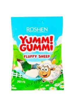 Цукерки желейні Roshen Yummi Gummi Fluffy Sheep, 70 г