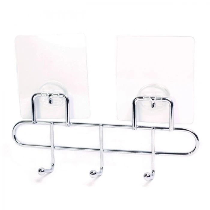 Крючок тройной Besser с креплением Smart Sticker хромированная нержавеющая сталь,  20,5х8,5х5см - 