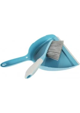 Набір совок і щітка Ecofabric Soft Touch Premium синьо-сірий 