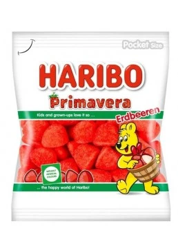 Желейные конфеты Haribo Primavera Erdbeeren, 100г 