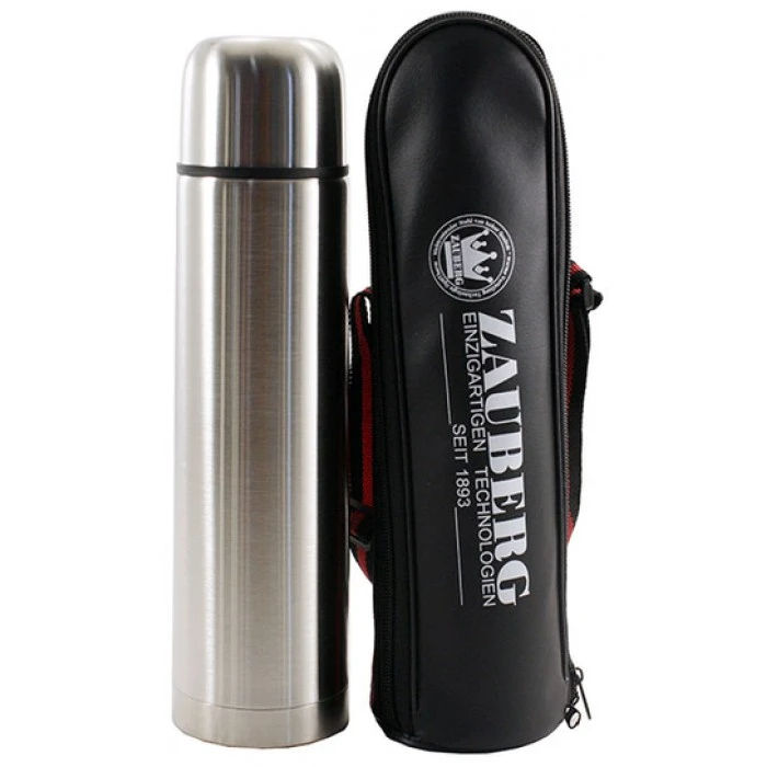 Термос из нержавеющей стали Zauberg  (SL-100 Z-C) с чехлом, 1000 мл - 