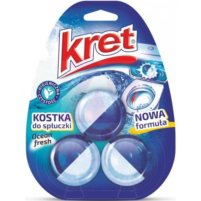 Таблетки для зливного бачка Kret Ocean Fresh, 3х50 г - 