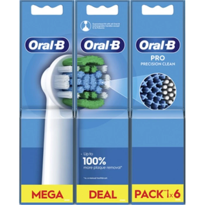 Насадки для електричної зубної щітки Oral-B Pro Precision Clean, 6 шт - 