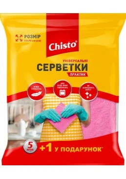 Салфетки Chisto влаговпитывающие, 5 + 1 шт (16х16 см)
