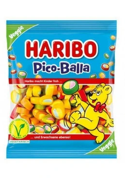 Жувальні цукерки Haribo Pico Balla Фруктові М'ячики,160г