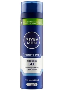 Гель для бритья Nivea Men Защита и уход увлажняющий против сухости кожи, 200 мл