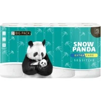 Папір туалетний 3-х шаровий Sensitive Extra Care Snow Panda, 16 шт 