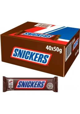 Шоколадні батончики Snickers, 50 г х 40 шт
