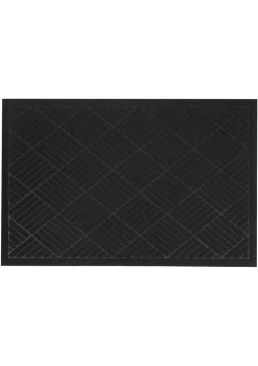 Придверний килимок Eco Fabric Смужки без кромки Чорний (6090-007), 60х90 см
