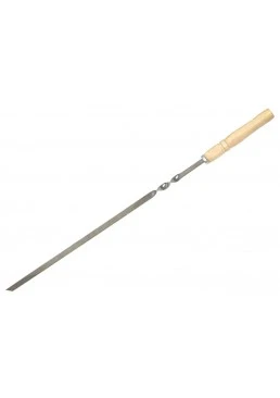Шампур с деревянной ручкой 3,0х10х590 мм, 1шт