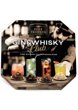 Конфеты Trumpf Edle Tropfen In Nuss Gin & Whisky с элитным алкоголем, 200 г