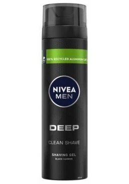 Мужской черный гель для бритья NIVEA MEN Deep, 200 мл