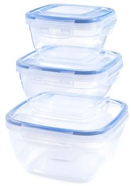 Набір контейнерів герметичних для продуктів, 3 шт (500/900/1500 мл)