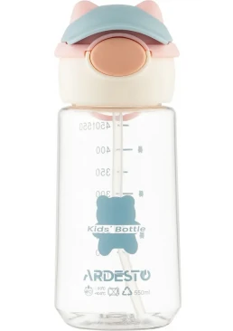 Пляшка для води Ardesto Bear, 550 мл (рожева)